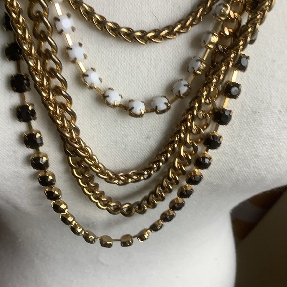 Multi Layered Bead and Chain Necklace and Bracelet Set - Picture 3 of 8